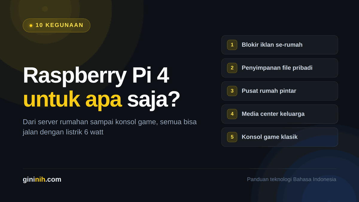 10 Kegunaan Raspberry Pi 4 untuk Sehari-hari, dari Server sampai Media Center