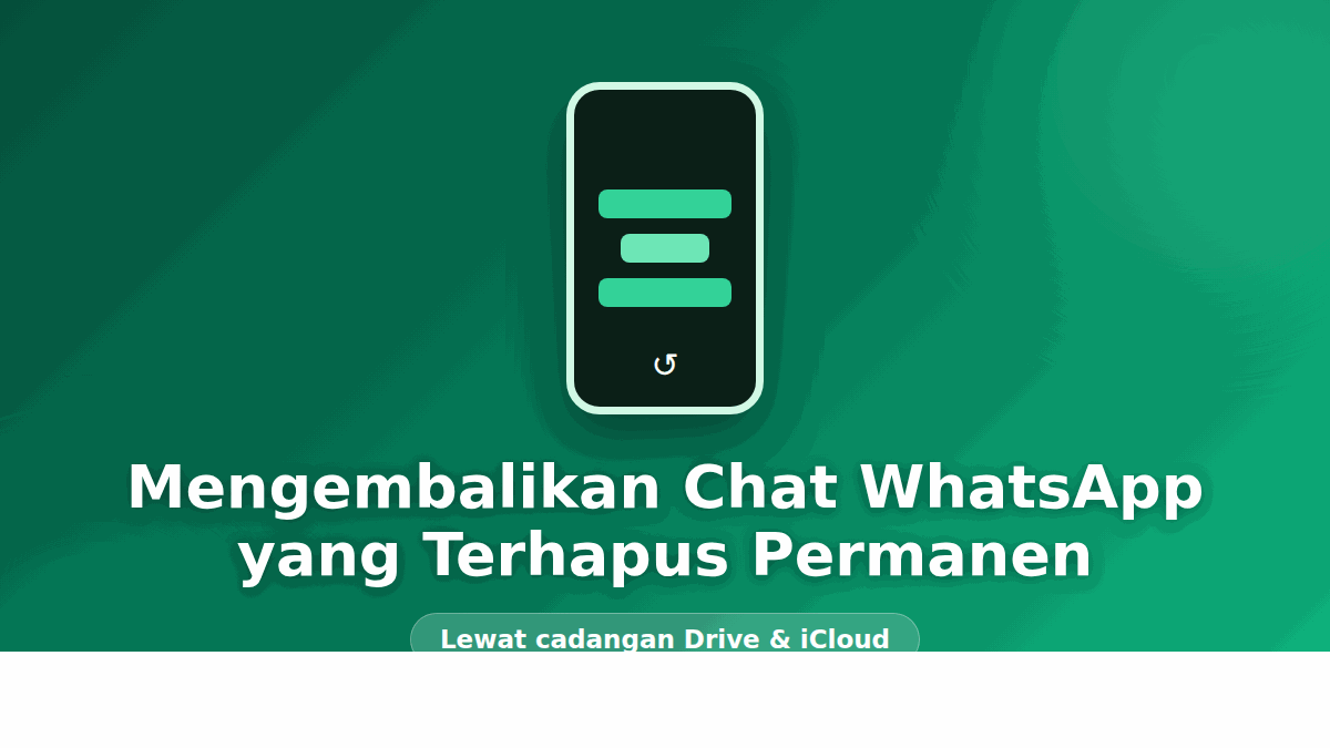 Cara Mengembalikan Chat WA yang Terhapus Permanen