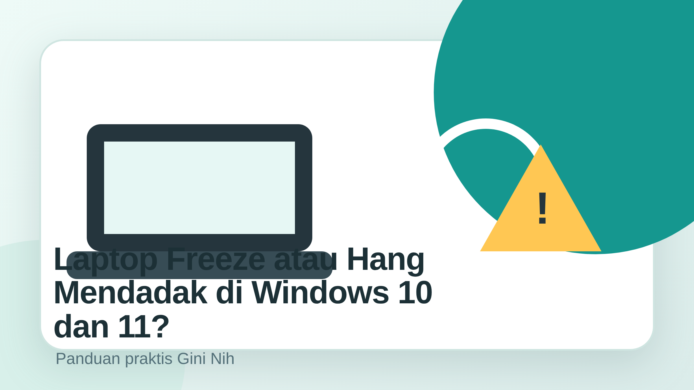 Laptop Freeze atau Hang Mendadak di Windows 10 dan 11?