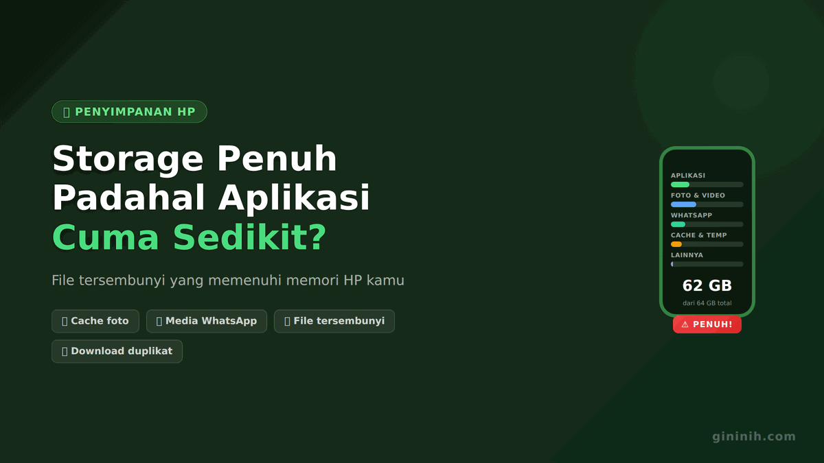 Penyimpanan HP Penuh Padahal Aplikasi Sedikit? Ini Penyebab dan Cara Mengatasinya
