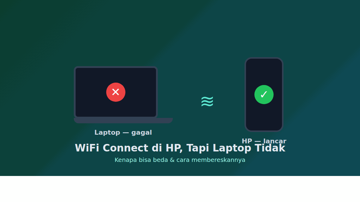 WiFi Tidak Bisa Connect ke Laptop Padahal di HP Bisa? Ini Solusinya